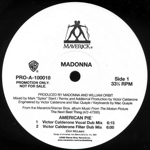 AMERICAN PIE MAXI 45T SAMPLER USA / MADONNA - CD - DISQUES - RECORDS -  BOUTIQUE VINYLES