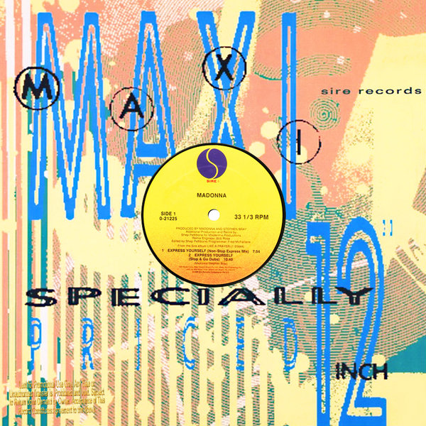 EXPRESS YOURSELF  MAXI 45T SAMPLER USA / MADONNA - CD - DISQUES - RECORDS -  BOUTIQUE VINYLES