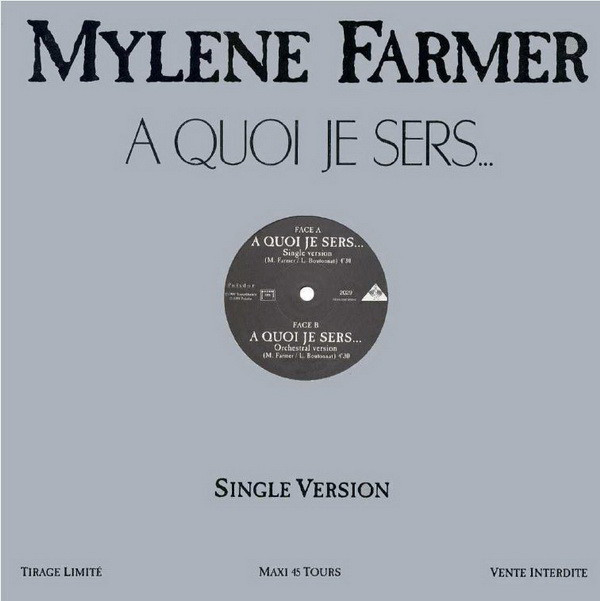 A QUOI JE SERS... / 12 INCHES  SAMPLER  / MYLENE FARMER - RECORDS - DISQUES - VINYLES - CD - SHOP -