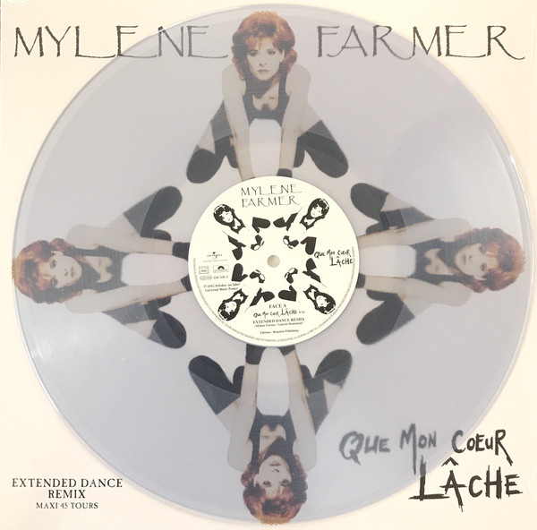 QUE MON COEUR LACHE  MAXI 45 T 2018 TRANSPARENT / MYLENE FARMER-RECORDS-DISQUES-VINYLES-CD- SHOP