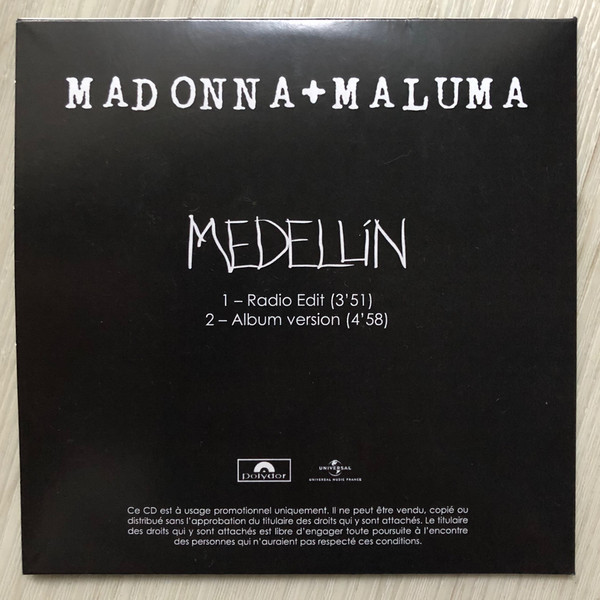 MEDELLIN CD SAMPLER FRANCE / MADONNA - CD - DISQUES - RECORDS -  BOUTIQUE VINYLES-COLLECTORS