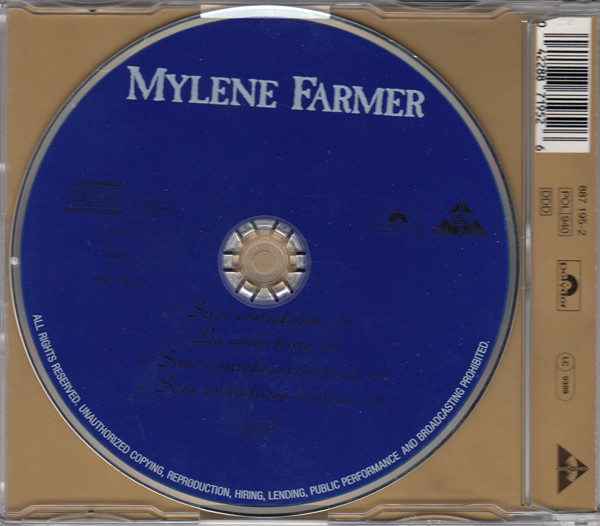 SANS CONTREFACON  CD MAXI GERMANY  LETTRAGES NOIRS / MYLENE FARMER-RECORDS-DISQUES-VINYLES-CD- SHOP-