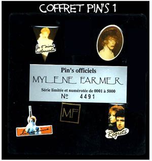 COFFRET DE PINS  1   / MYLENE FARMER-RECORDS-DISQUES-VINYLES-CD- SHOP-