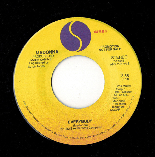 EVERYBODY 45T USA SAMPLER  MADONNA-CD-DISQUES-BOUTIQUE VINYLES-SHOP-COLLECTORS-STORE