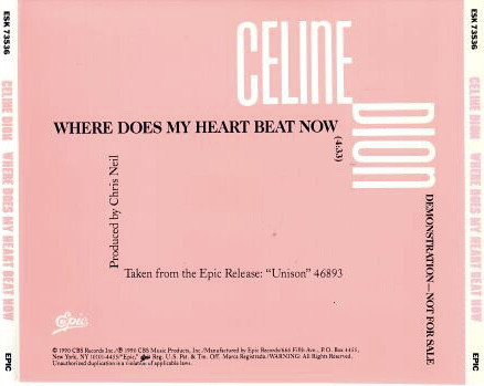 WHERE DOES MY HEART CD SAMPLER USA  / CELINE DION-CD-DISQUES-BOUTIQUE VINYLES-SHOP-COLLECTORS-STORE