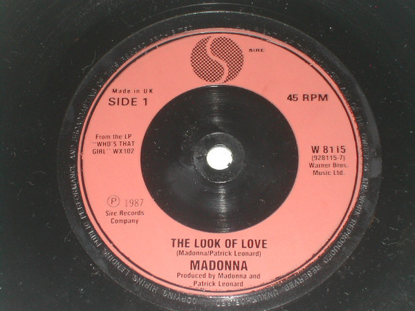 THE LOOK OF LOVE 45T  UK MADONNA-CD-DISQUES--BOUTIQUE VINYLES-SHOP-STORE-LPS-VINYLS