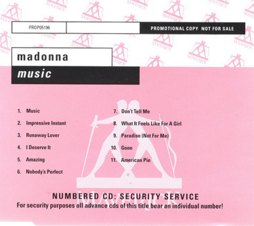 MUSIC CD SAMPLER EUROPE MADONNA-DISQUES-RECORDS-BOUTIQUE VINYLES-SHOP-STORE-LPS-VINYLS