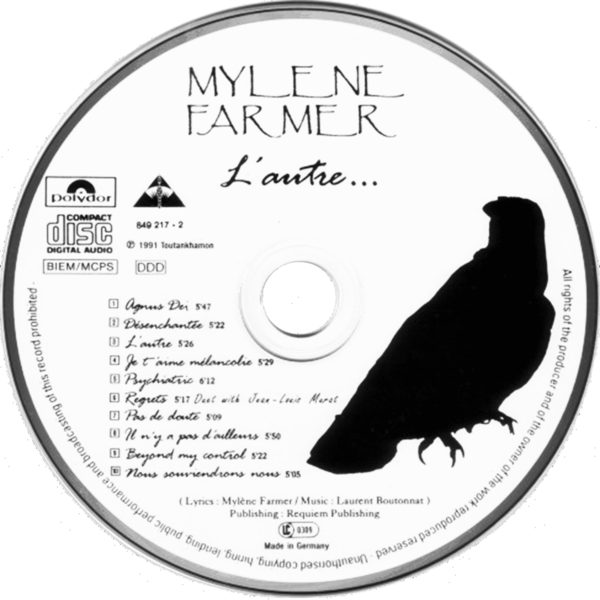 L'AUTRE CD  europe  matrice m&L  / MYLENE FARMER-RECORDS-DISQUES-VINYLES-CD- SHOP-